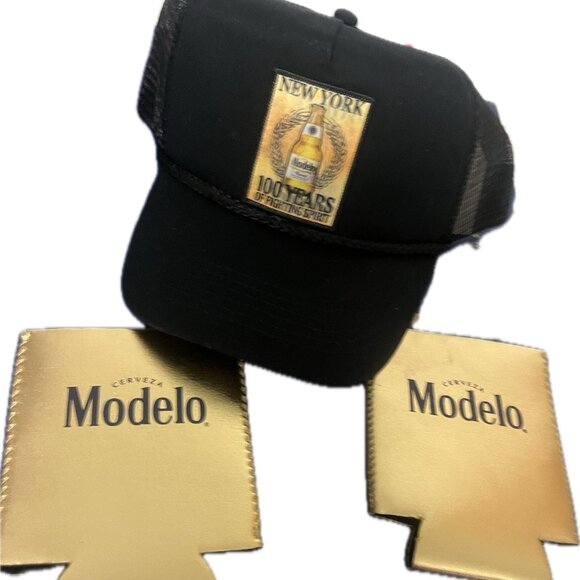 Modelo Black Trucker Hat New York Fighting Spirit and Cozies - Picture 1 of 5